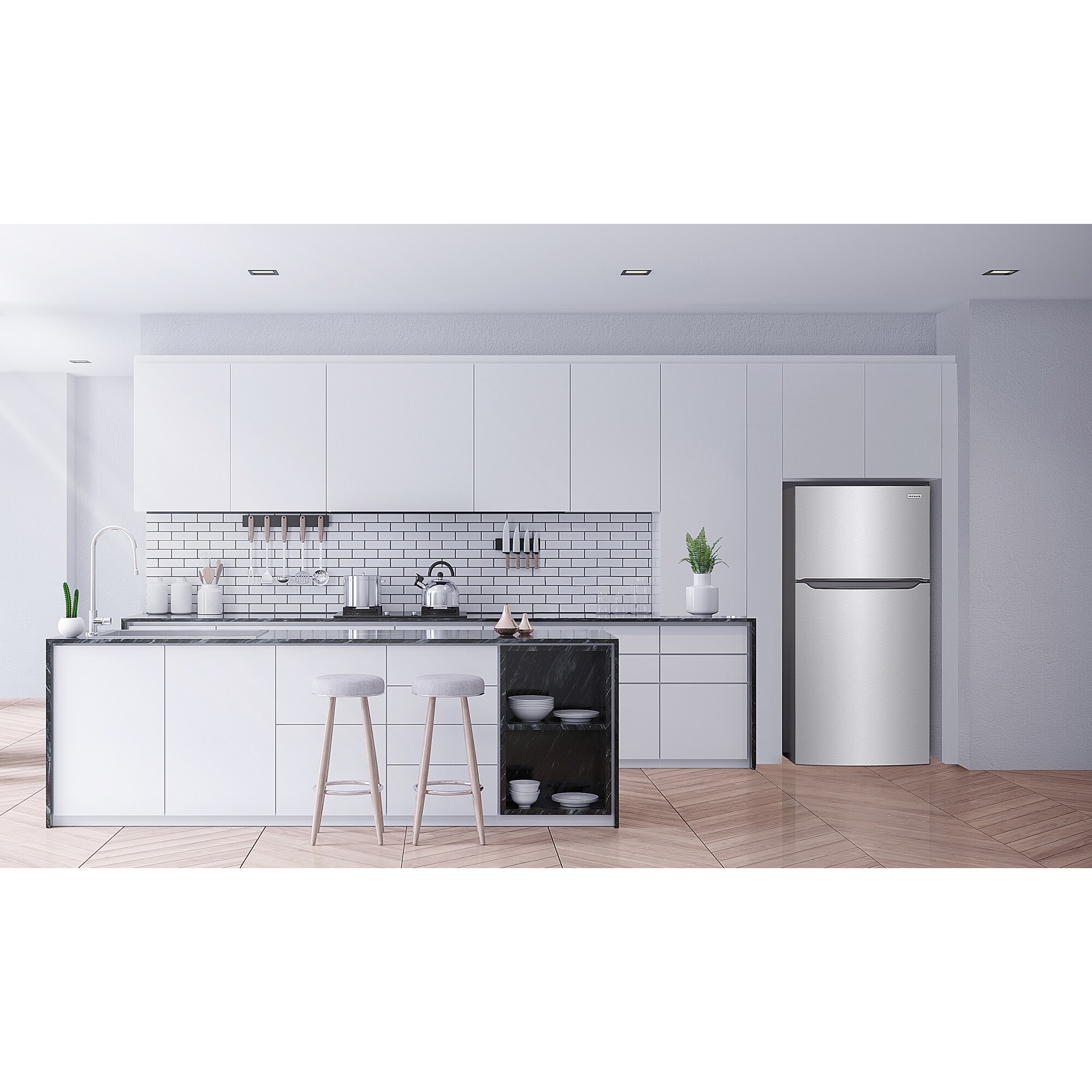 Frigidaire 30 in. 18.3 cu. ft. Garage Ready Top Freezer Refrigerator - Stainless Steel, Stainless Steel, hires