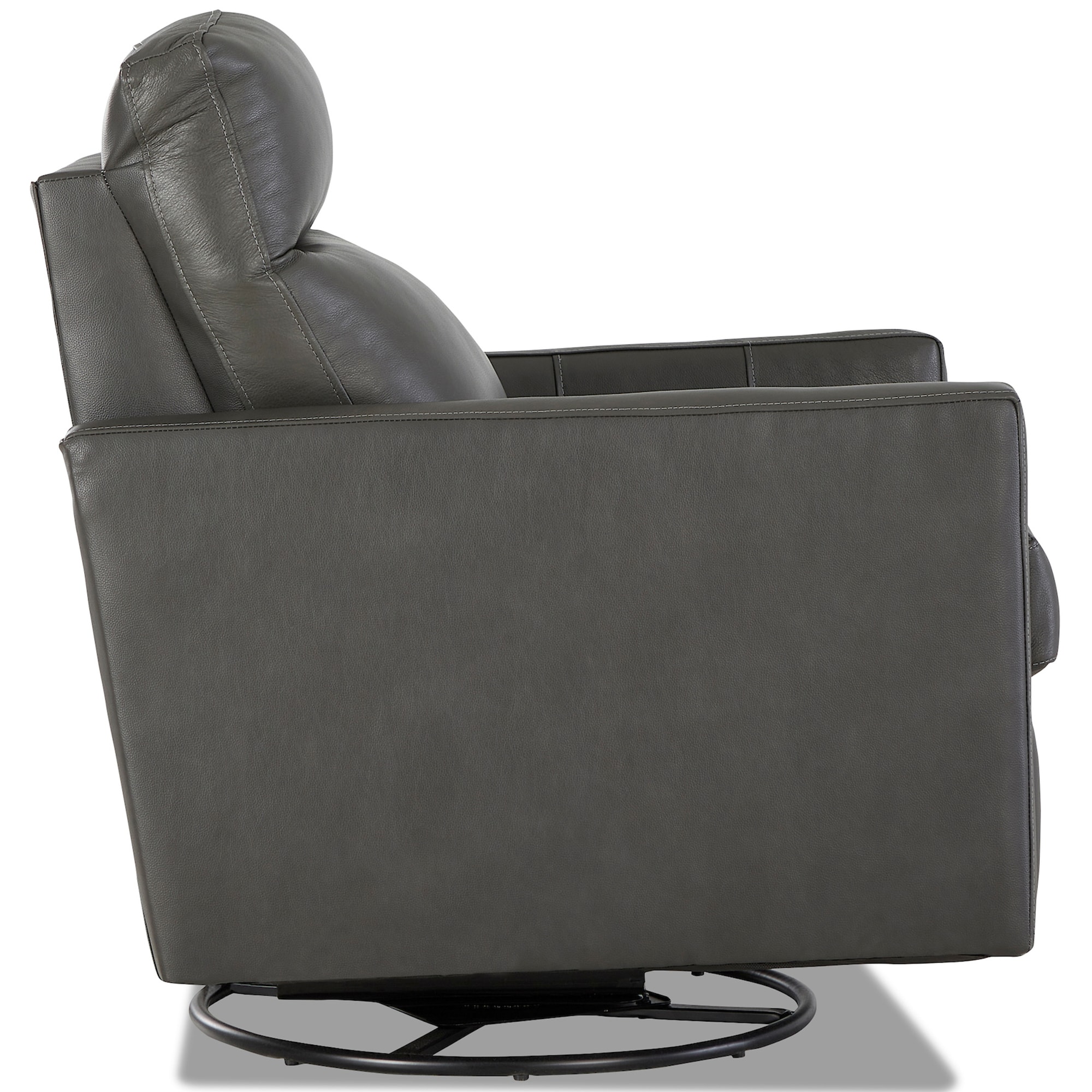 Klaussner Kure Series Power Swivel Recliner Hopkins Charcoal P.C