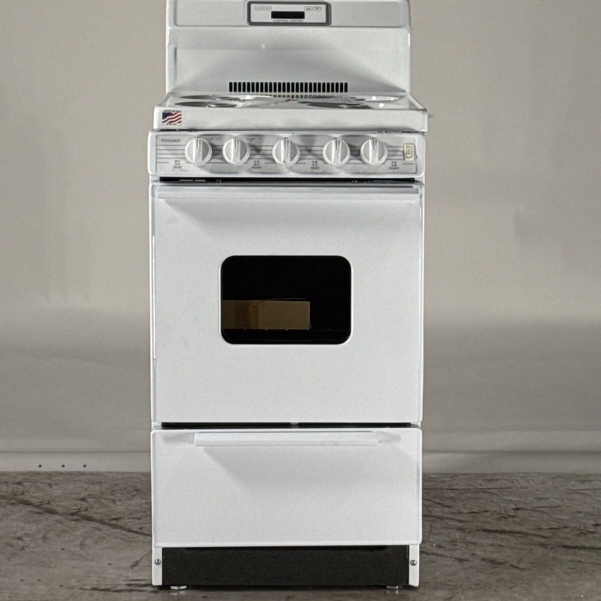 Premier 20 in. 2.4 cu. ft. Oven Freestanding Gas Range with 4 Open Burners - White (Open Box Good Condition), , hires