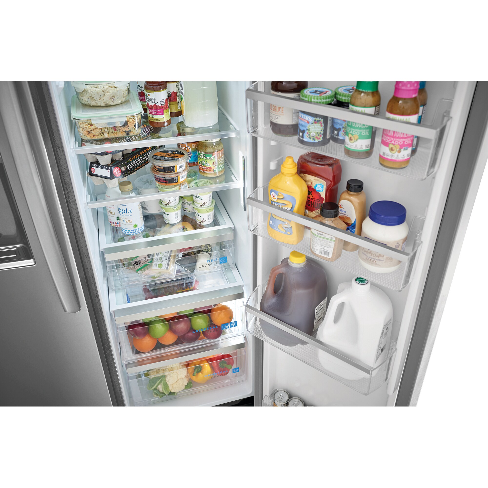 Frigidaire Gallery 36 in. 22.3 cu. ft. Counter Depth Side by Side Refrigerator with Ice & Water Dispenser - Stainless Steel, Stainless Steel, hires