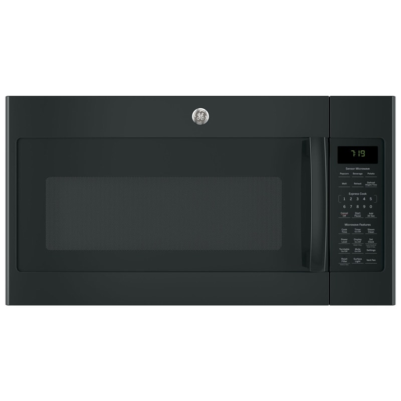 GE 30 in. 1.9 cu. ft. 1000W Over-the-Range Microwave with 400 CFM & Sensor Cooking - Black, Black, hires