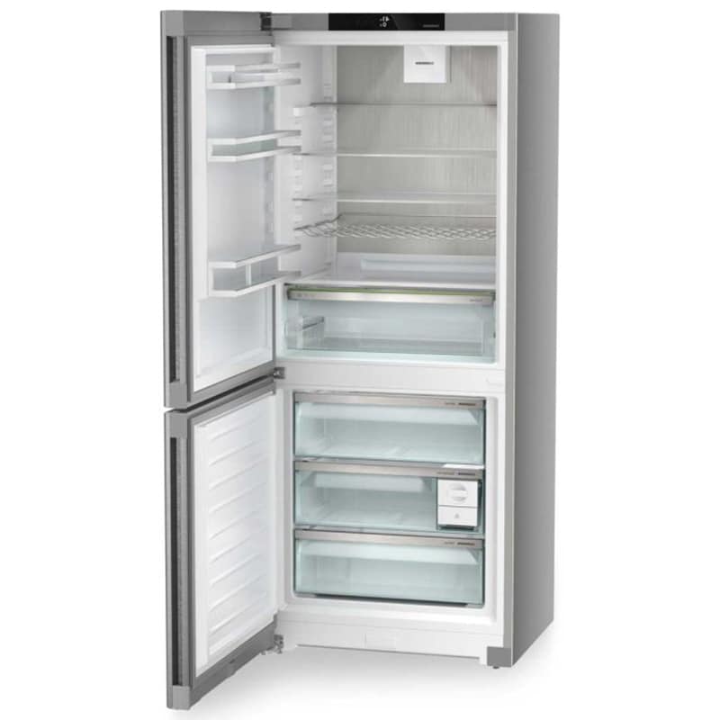 Liebherr Plus Series 30 in. 15.0 cu. ft. Left-Hinged Smart Counter Depth Bottom Freezer Refrigerator with Ice Maker - Silver, , hires