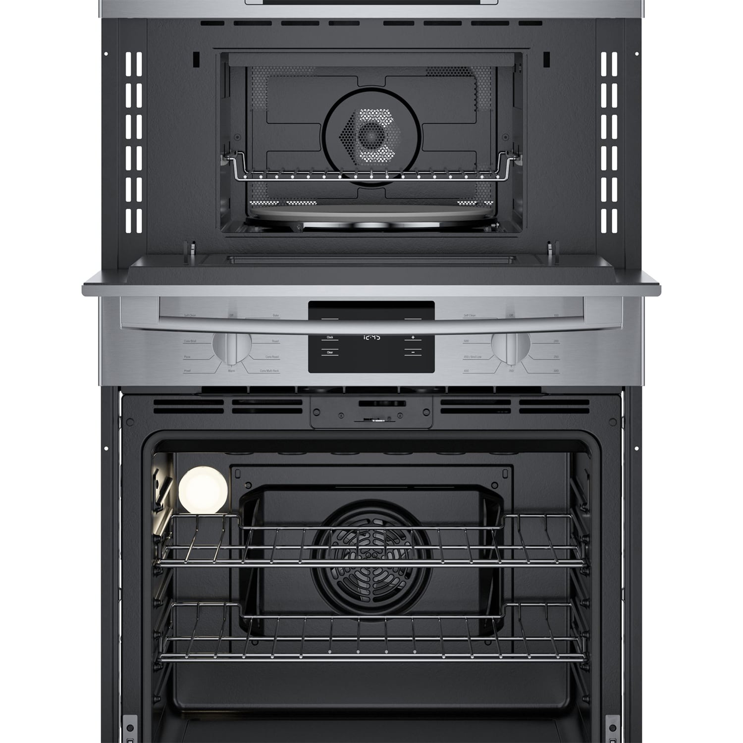 Bosch 500 Series 30 in. 6.2 cu. ft. Speed Electric Microwave/Wall Oven Combo with True European Convection - Stainless Steel, , hires
