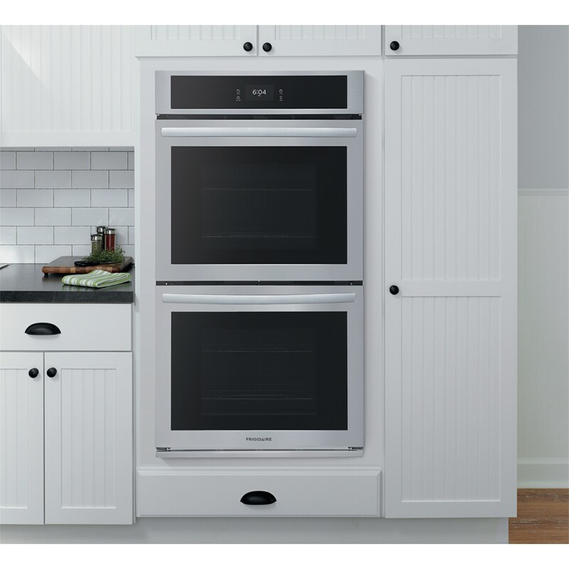 Frigidaire 27 in. 7.6 cu. ft. Top Control Electric Double Wall Oven with Standard Convection - Stainless Steel, Stainless Steel, hires