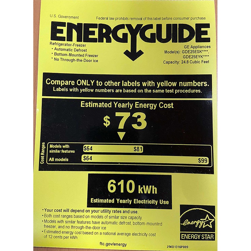 GE 33 in. 24.8 cu. ft. Bottom Freezer Refrigerator with Ice Maker - Fingerprint Resistant Stainless, , hires