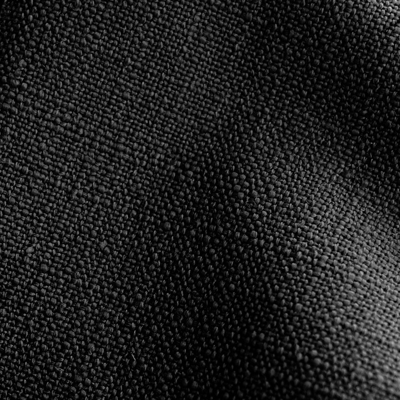 Skyline Full Nail Button Tufted Wingback Headboard in Linen - Black, Black, hires
