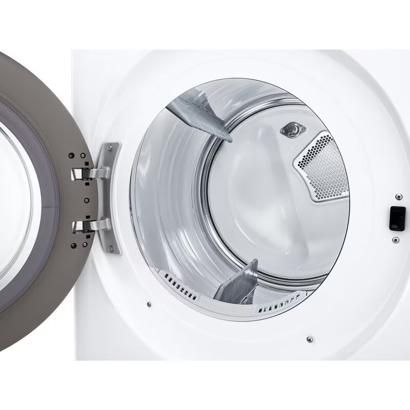LG 27 in. 7.4 cu. ft. Smart Stackable Electric Dryer with AI Sensor Dry, Turbo Steam, Sanitize & Steam Cycle - White, White, hires