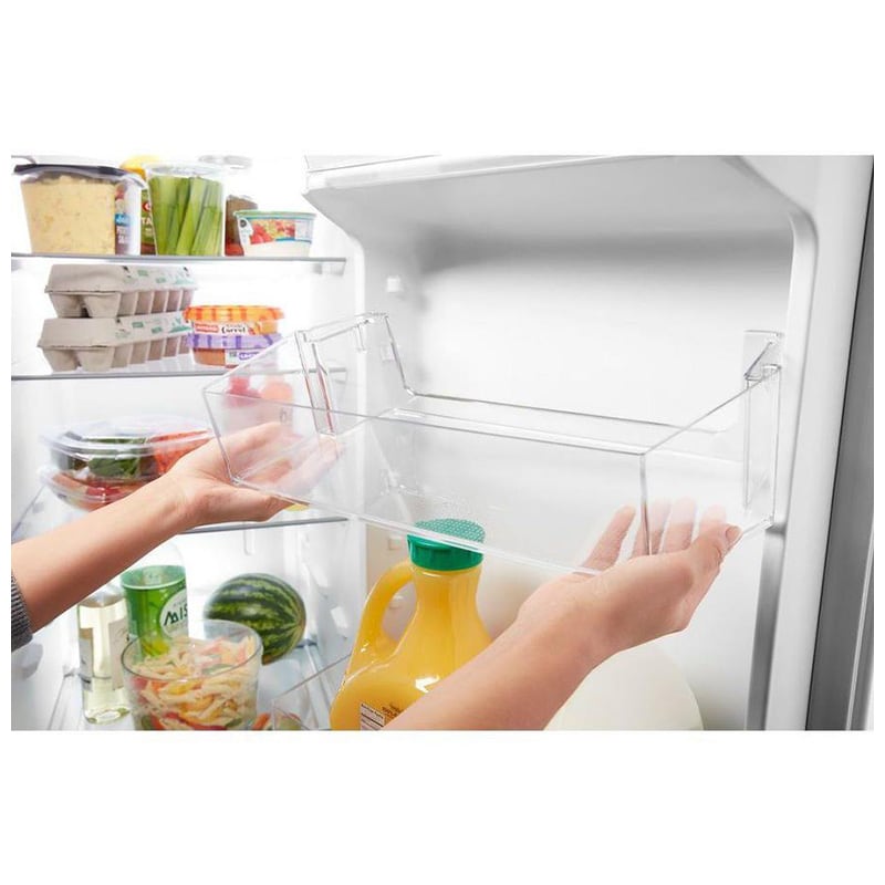 Whirlpool 33 in. 21.4 cu. ft. Side by Side Refrigerator with Ice & Water Dispenser - Monochromatic Stainless Steel, Monochromatic Stainless Steel, hires