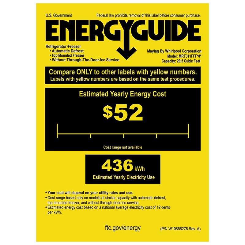 Maytag 33 in. 20.5 cu. ft. Top Freezer Refrigerator - Black Ice, Black Ice, hires