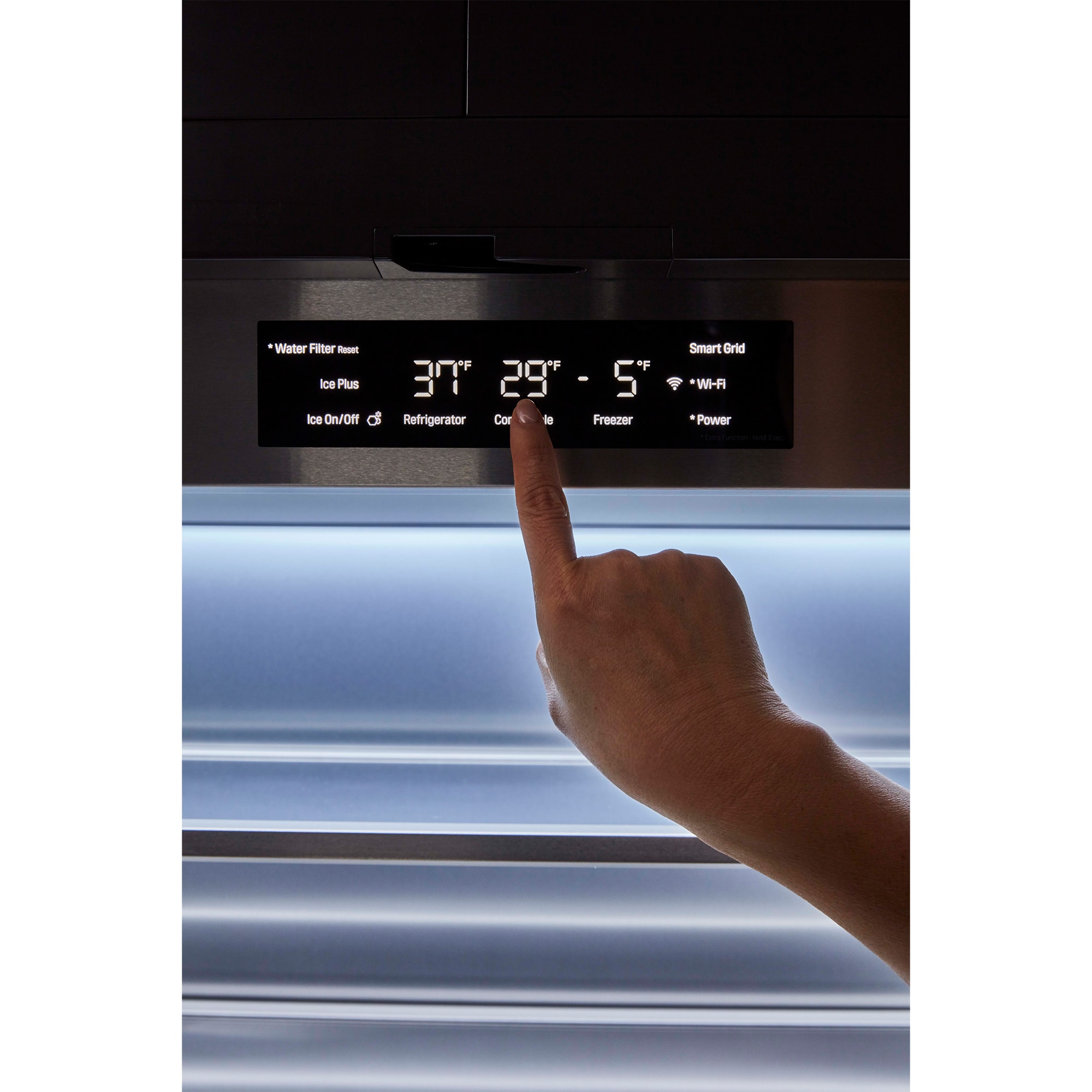 Signature Kitchen Suite 36 in. 19.3 cu. ft. Built-In Smart Counter Depth 4-Door French Door Refrigerator with Internal Water Dispenser - Custom Panel Ready, , hires