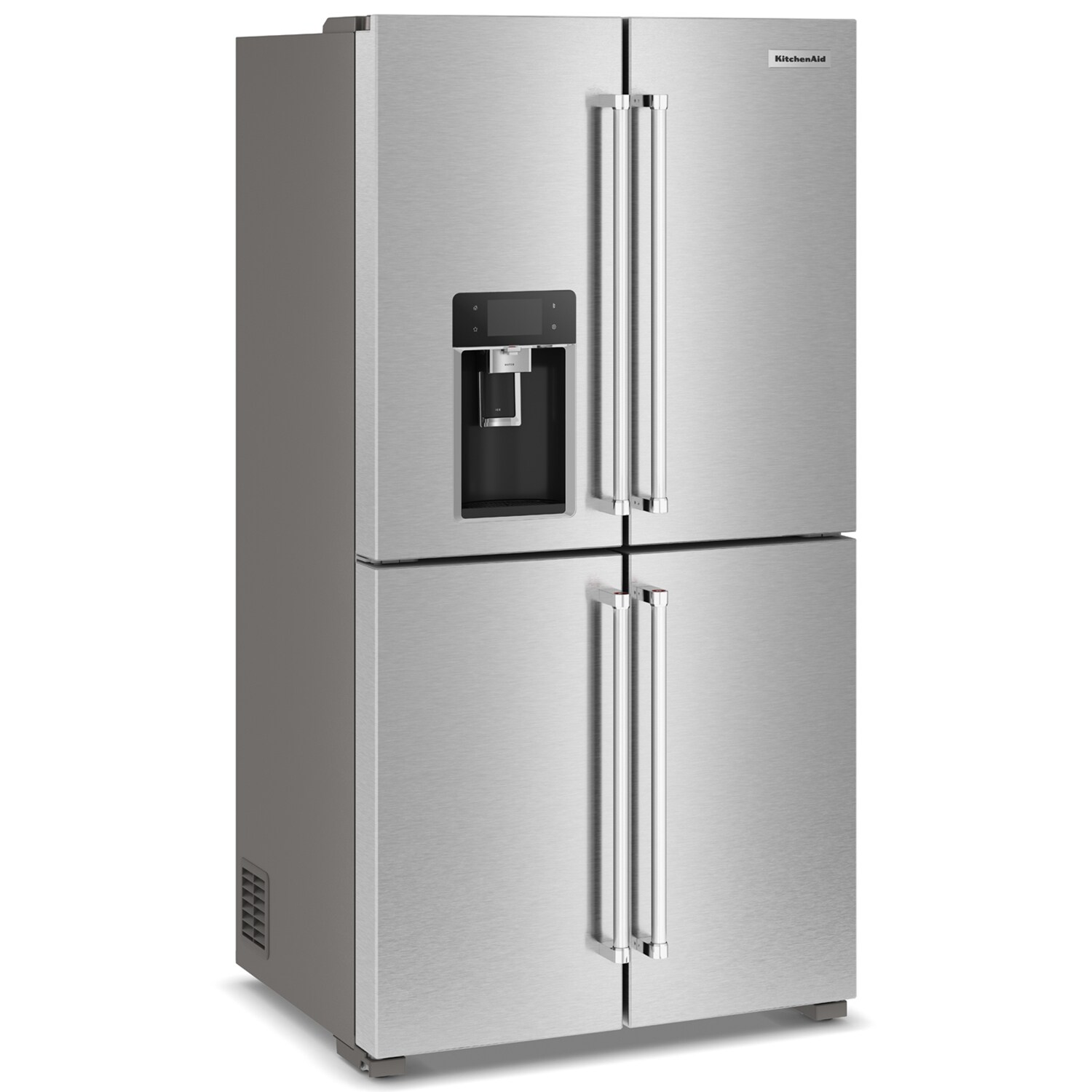 KitchenAid 36 in. 19.1 cu. ft. Counter Depth 4-Door French Door Refrigerator with Ice & Water Dispenser - Fingerprint Resistant Stainless, , hires