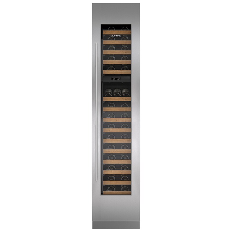 Sub-Zero Designer Series 18 in. Built-in Smart Wine Column Storage with Wood Racks, Dual Temperature Zones & 59 Bottle Capacity - Custom Panel Ready, , hires