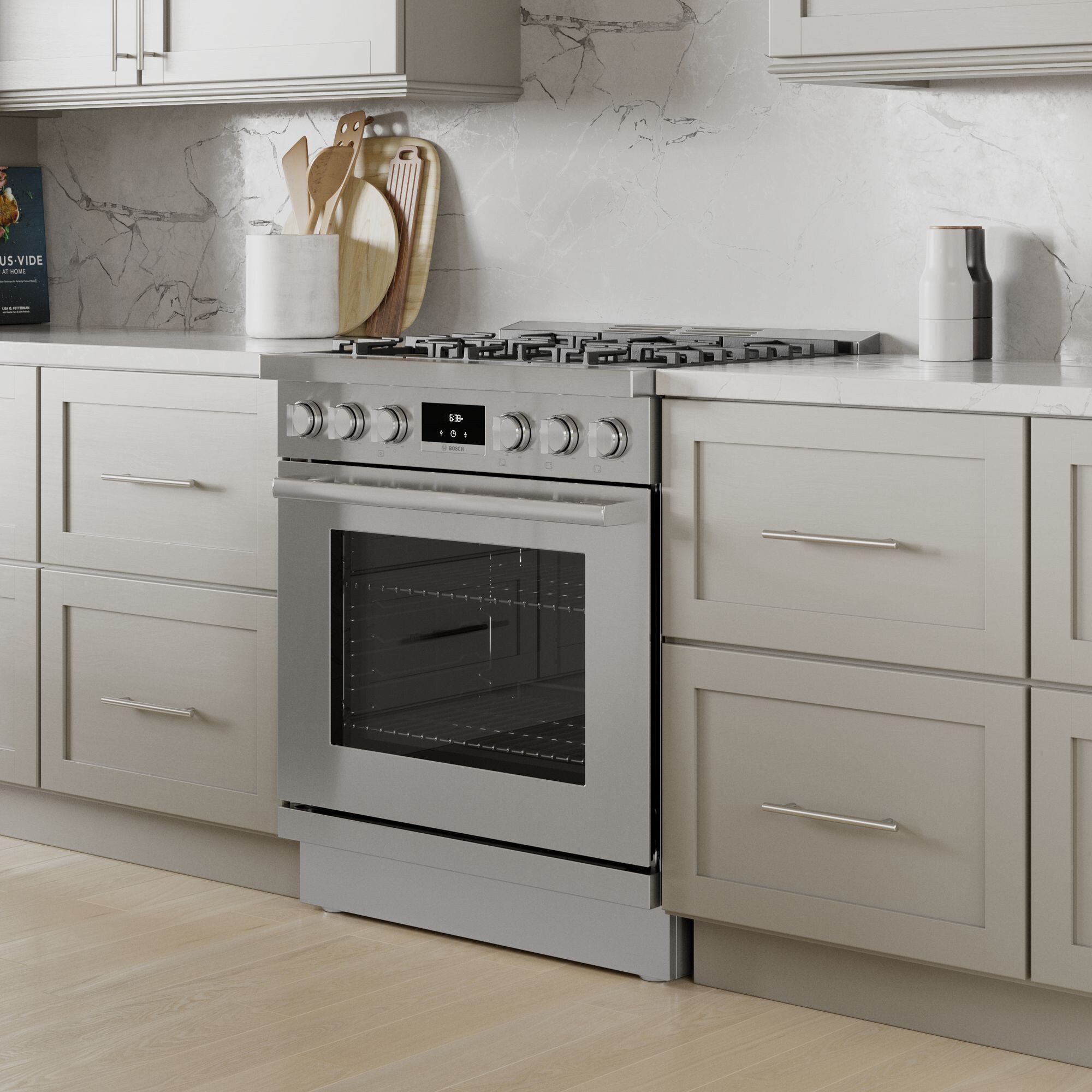 Bosch Toe Kick for 30 in. Industrial Style Ranges - Stainless Steel, , hires