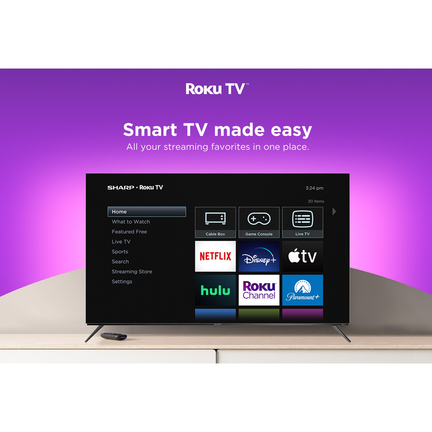Sharp - 65" Class OLED 4K UHD Smart Roku TV, , hires