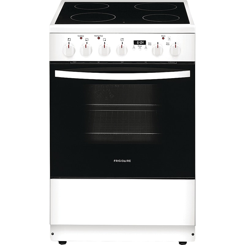 Frigidaire 24 in. 1.9 cu. ft. Standard Convection Electric Range with Smoothtop Burners - White, White, hires