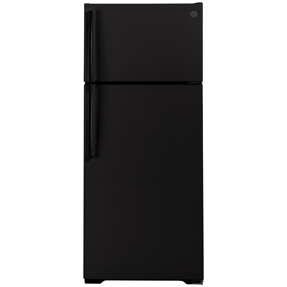 GE 28 in. 17.5 cu. ft. Top Freezer Refrigerator - Black, Black, hires
