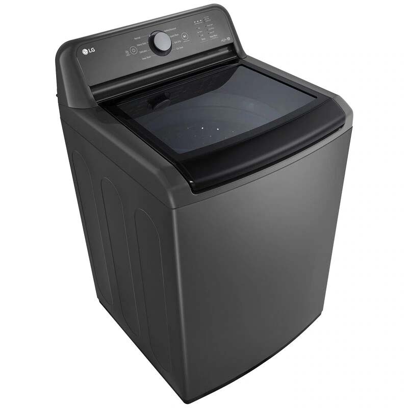 LG 27 in. 4.1 cu. ft. Top Load Washer with 4-Way Agitator, Slam Proof Glass Lid & True Balance Anti-Vibration System - Monochrome Gray, Monochrome Gray, hires