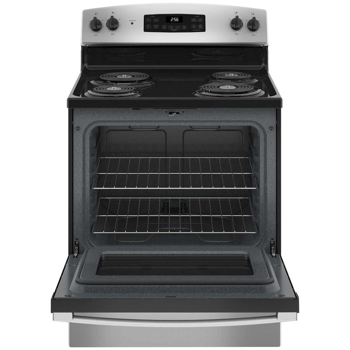 GE 30 in. 5 cu. ft. Electric Range with Coil Burners - Stainless Steel, Stainless Steel, hires