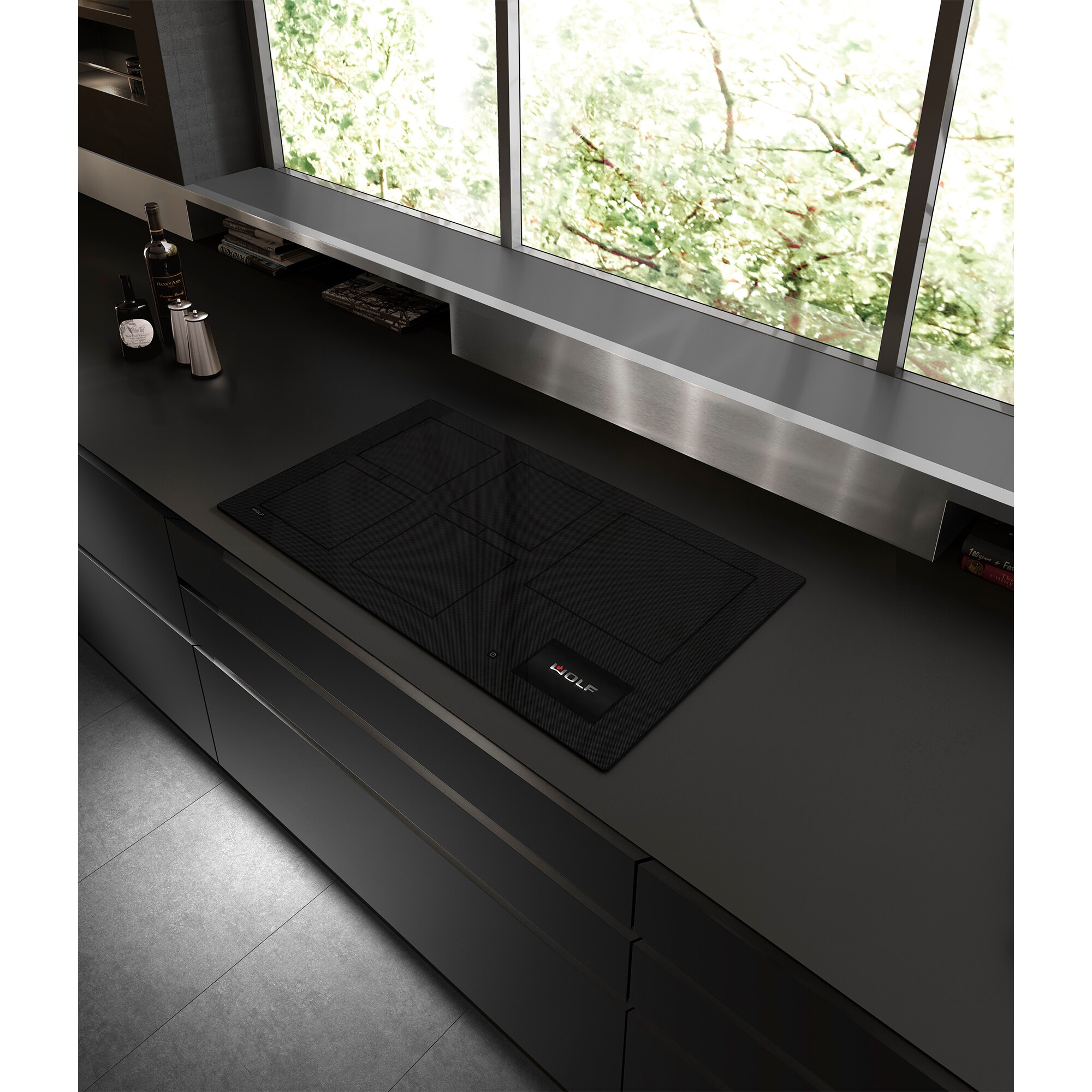 Wolf Contemporary Series 36 in. 5-Burner Induction Cooktop with Simmer Burner - Black, , hires