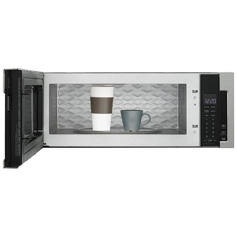 Whirlpool 30 in. 1.1 cu. ft. 1000W Low Profile Over-the-Range Microwave with 400 CFM - Stainless Steel, Stainless Steel, hires