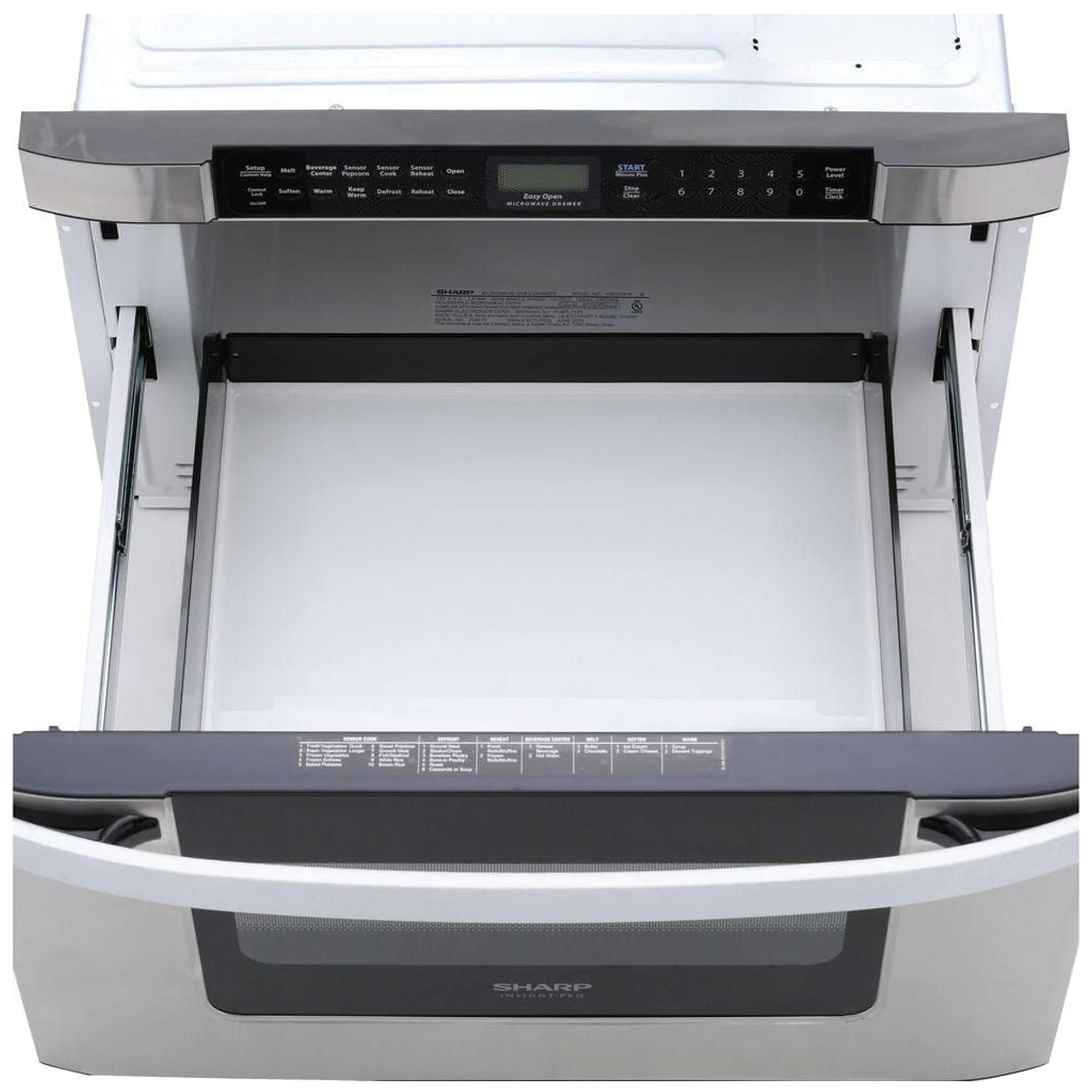 Sharp 24 in. 1.2 cu. ft. 950W Low Profile Drawer Microwave with Sensor Cooking - Stainless Steel, , hires