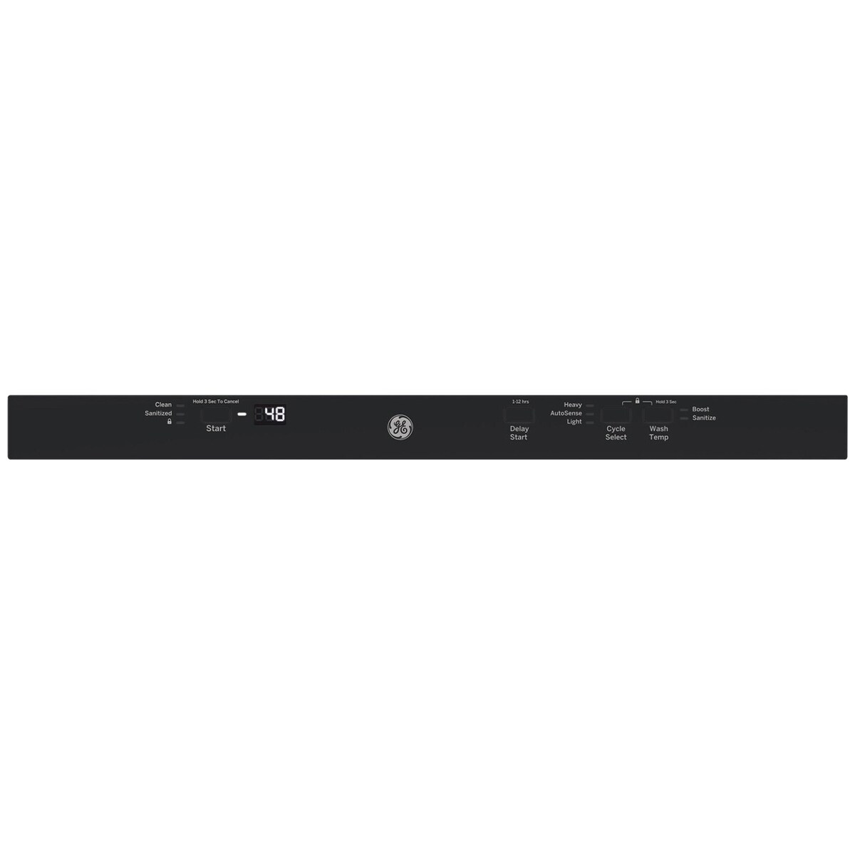 GE 24 in. Top Control Flush-Mount Dishwasher with 51 dBa Sound Level & Condensate Dry - Black, Black, hires