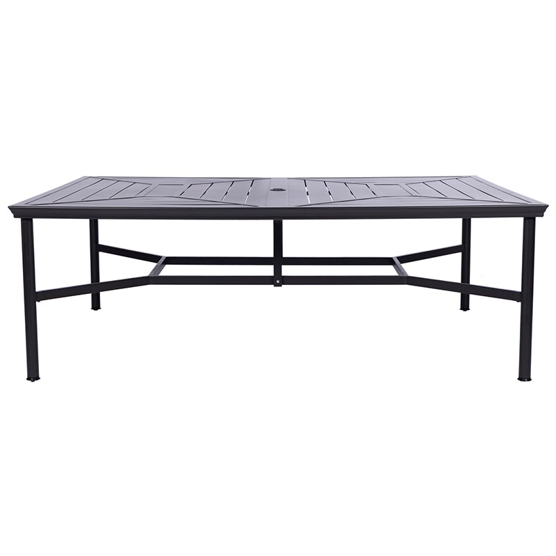 Hanover Montclair 11-Piece Dining Set in Tan with 10 Swivel Rockers and a 60-In. x 84-In. Table - Tan/Brown, , hires