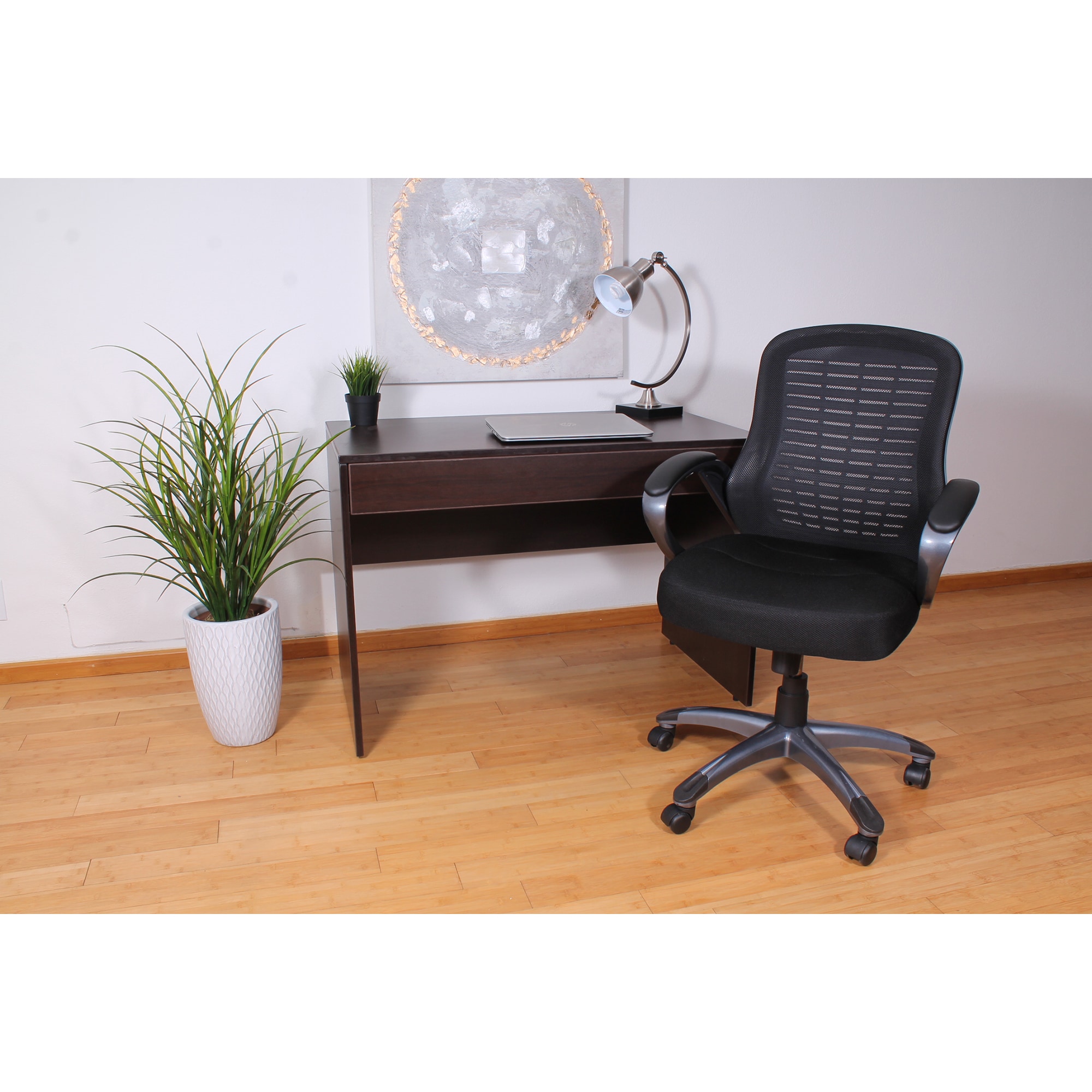 Boss Ribbed High Back Mesh Chair - Black, , hires