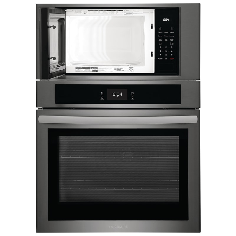 Frigidaire 30 in. 6.9 cu. ft. Electric Microwave/Wall Oven Combo with Standard Convection & Sensor Cooking - Black Stainless, Black Stainless, hires