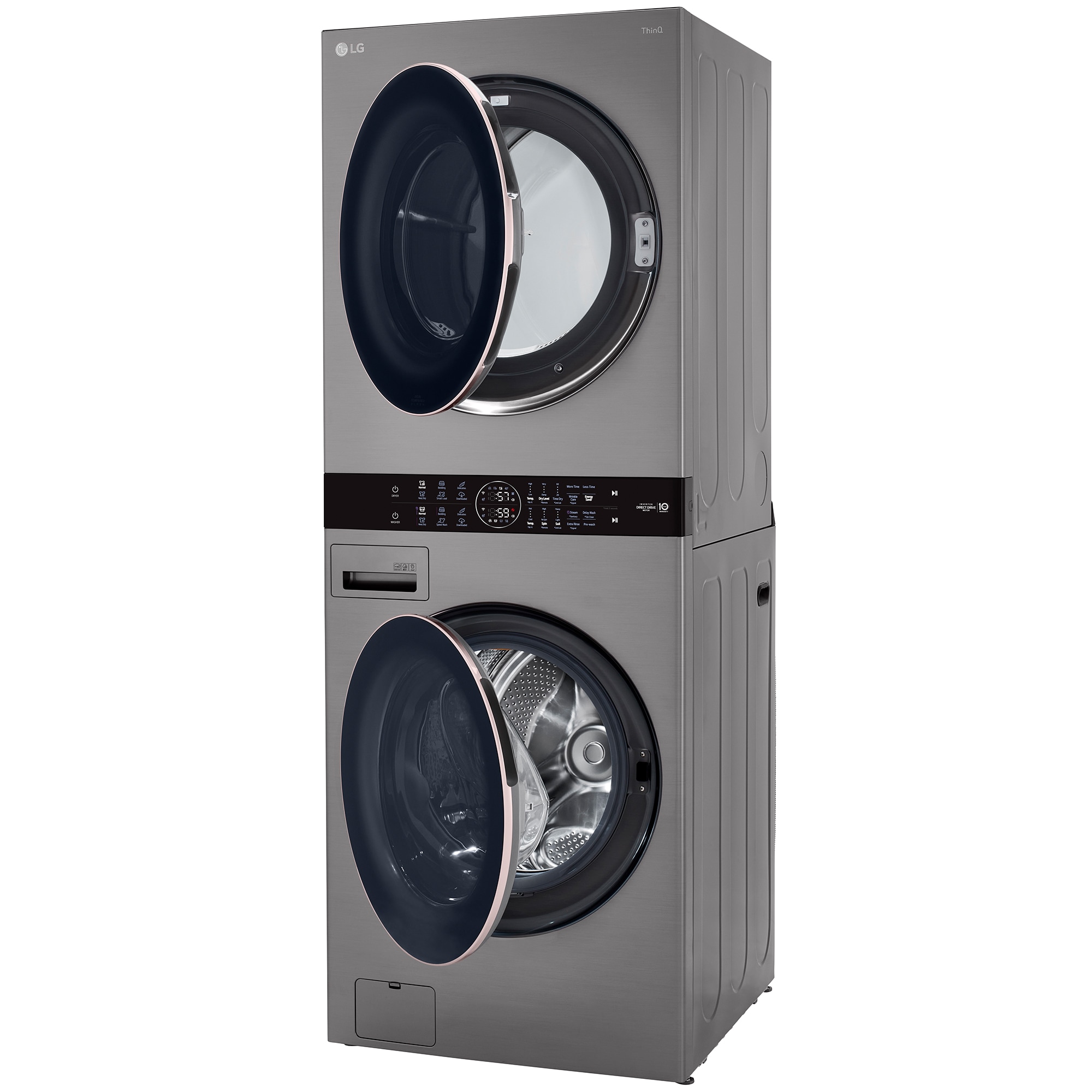 LG 27 in. WashTower with 4.5 cu. ft. Washer with 6 Wash Programs & 7.4 cu. ft. Gas Dryer with 6 Dryer Programs, Sensor Dry & Wrinkle Care - Graphite Steel, Graphite Steel, hires