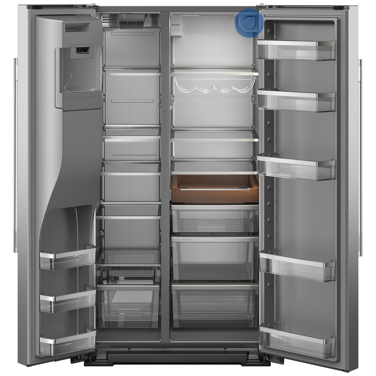 KitchenAid 36 in. 20.8 cu. ft. Counter Depth Side-by-Side Refrigerator with Ice & Water Dispenser - Fingerprint Resistant Stainless Steel, Fingerprint Resistant Stainless, hires