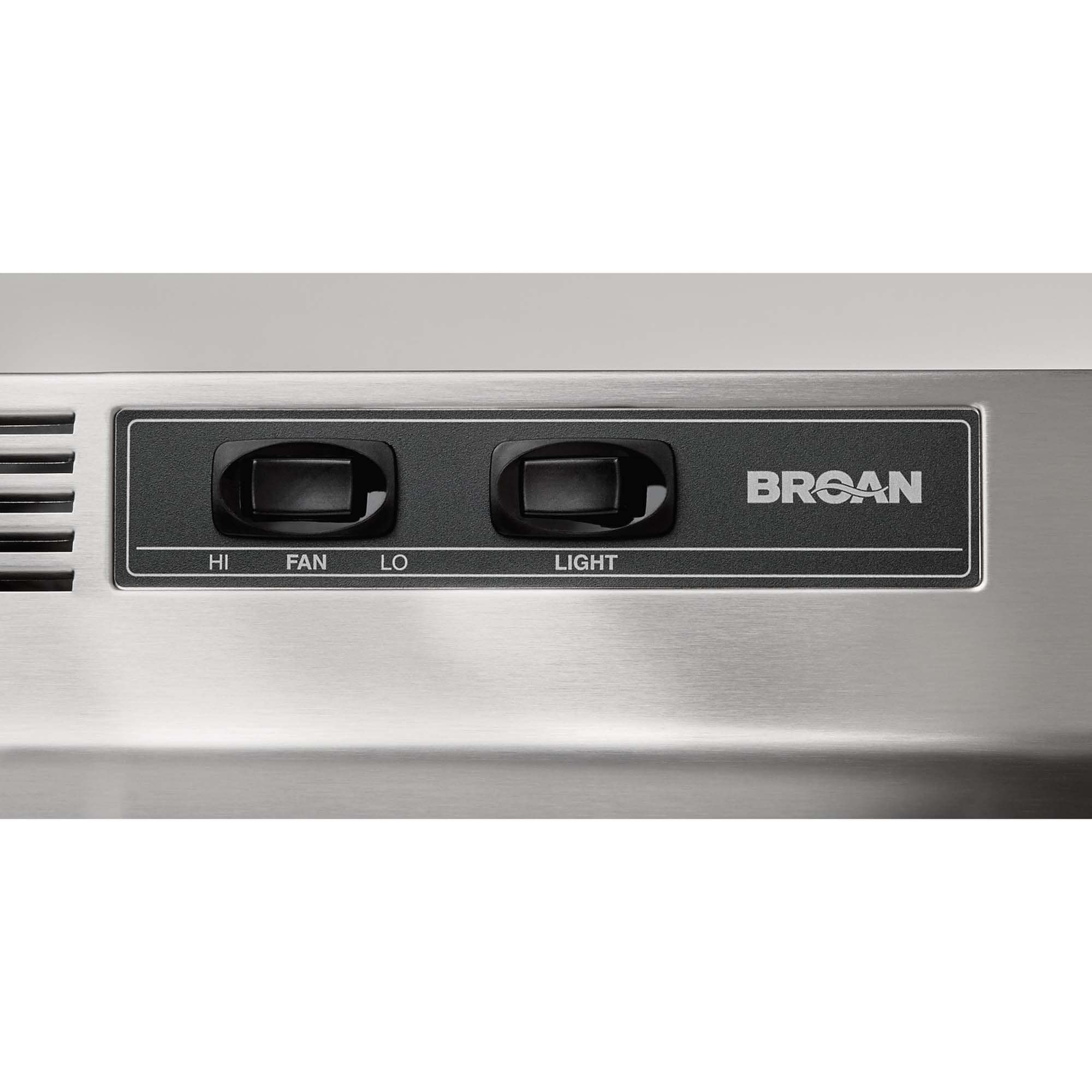 Broan 41000 Series 24 in. Standard Style Range Hood with 2 Speed Settings, Ductless Venting