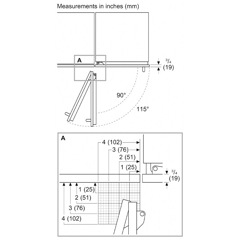 Thermador Freedom Collection 36 in. Built-In 20.1 cu. ft. Smart Counter Depth 4-Door French Door Refrigerator with Internal Water Dispenser and Masterpiece handles Stainless Steel, Stainless Steel, hires
