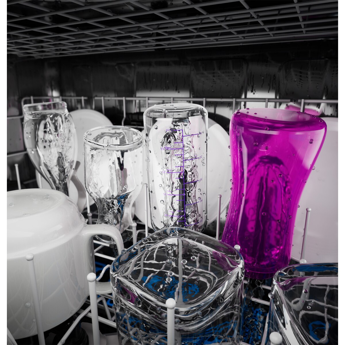 GE Profile 24 in. Top Control Flush-Mount Smart Dishwasher with 44 dBa Sound Level, 3rd-Rack, Dry Boost & Pocket Handle - Fingerprint Resistant Stainless, , hires