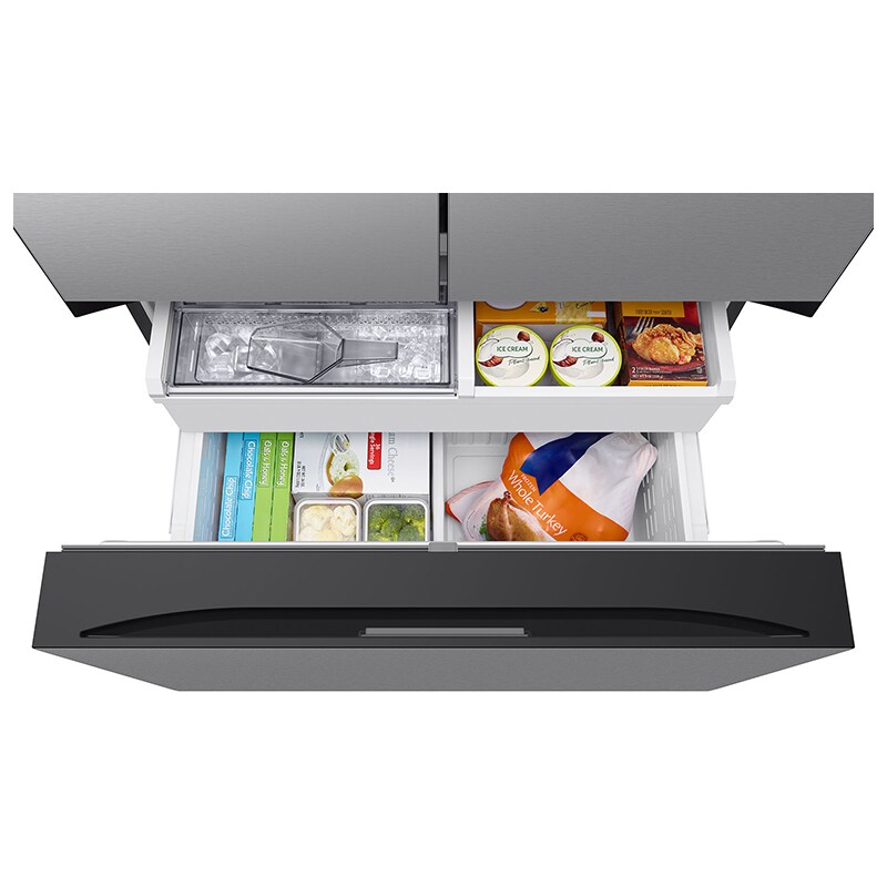 Samsung Bespoke 36 in. 24 cu. ft. Smart Counter Depth French Door Refrigerator with Internal Water AutoFill Pitcher - Stainless Steel, Stainless Steel, hires