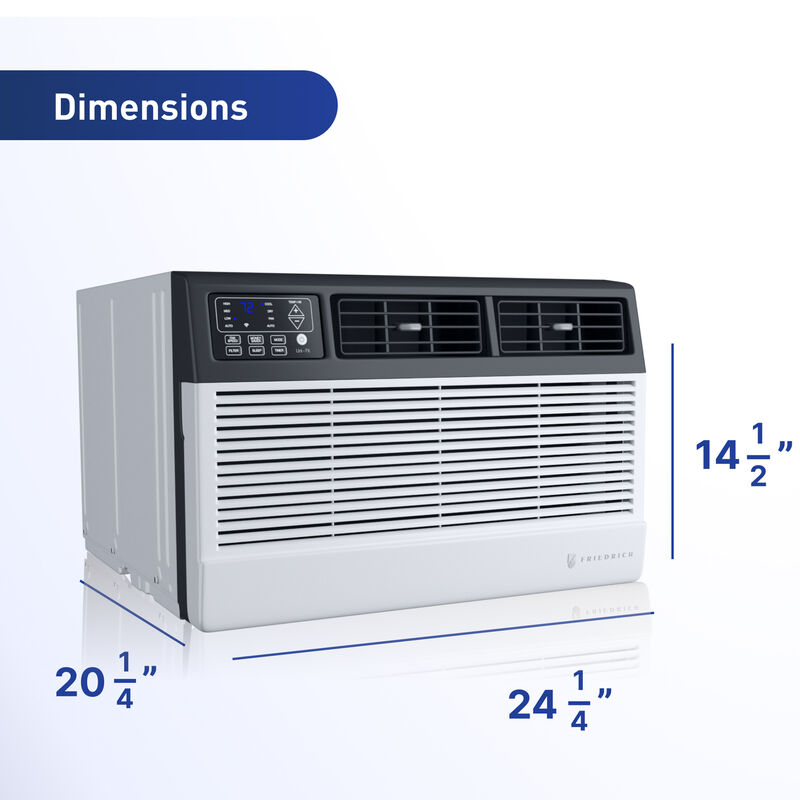 Friedrich Uni-Fit Series 8,000 BTU 115V Smart Through-the-Wall Air Conditioner with 3 Fan Speeds, Remote Control - White, , hires