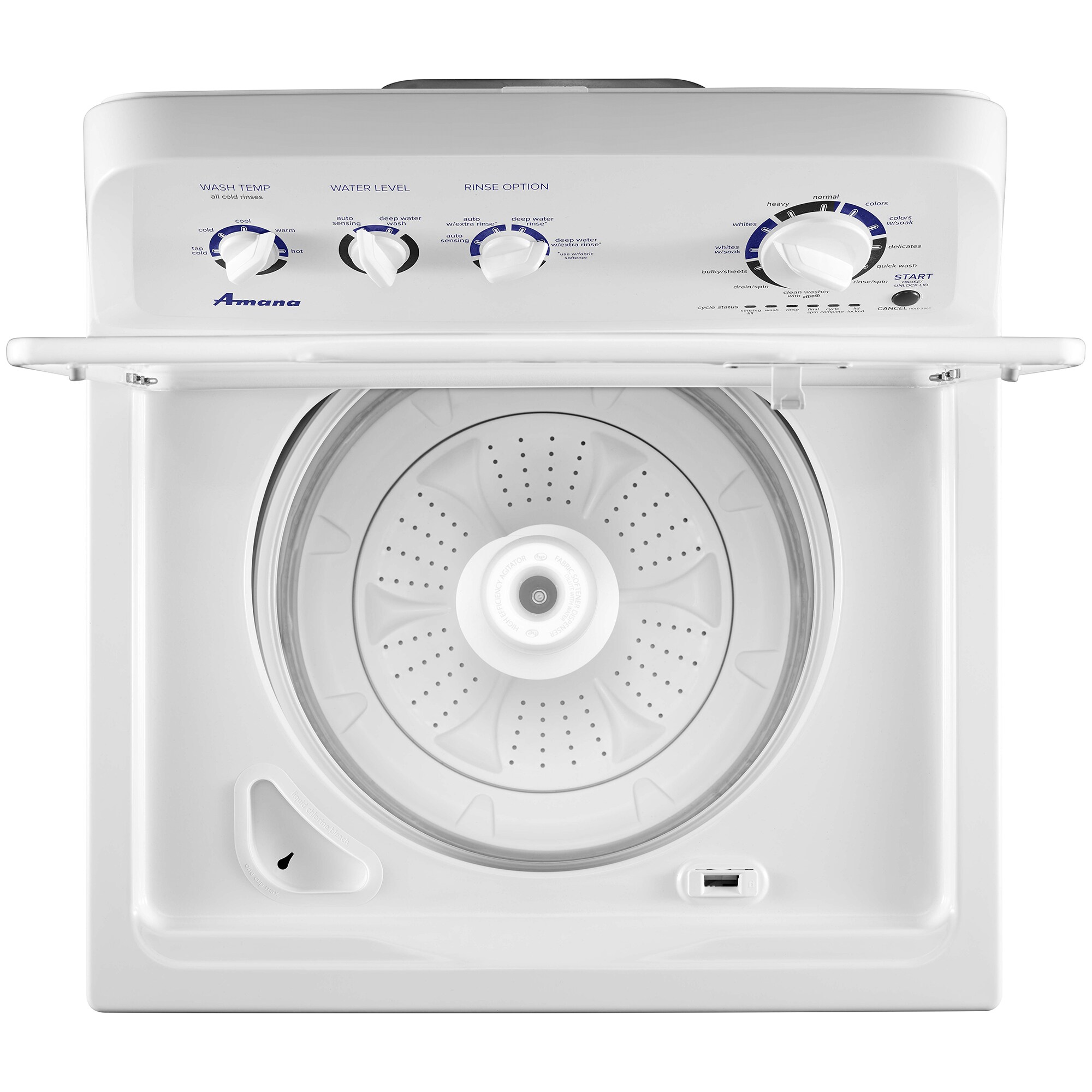 Amana 28 in. 3.8 cu. ft. Top Load Washer with High-Efficiency Agitator - White, , hires