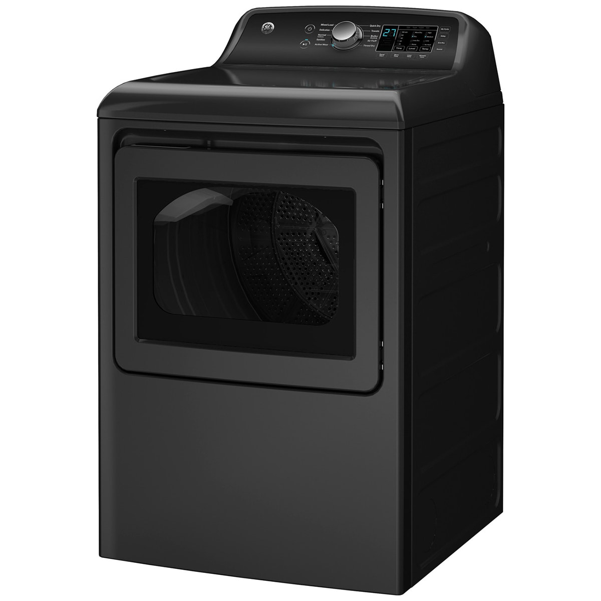 GE 27 in. 7.4 cu. ft. Electric Dryer with Up To 120 ft. Venting, Sanitize Cycle & Sensor Dry - Diamond Gray, , hires