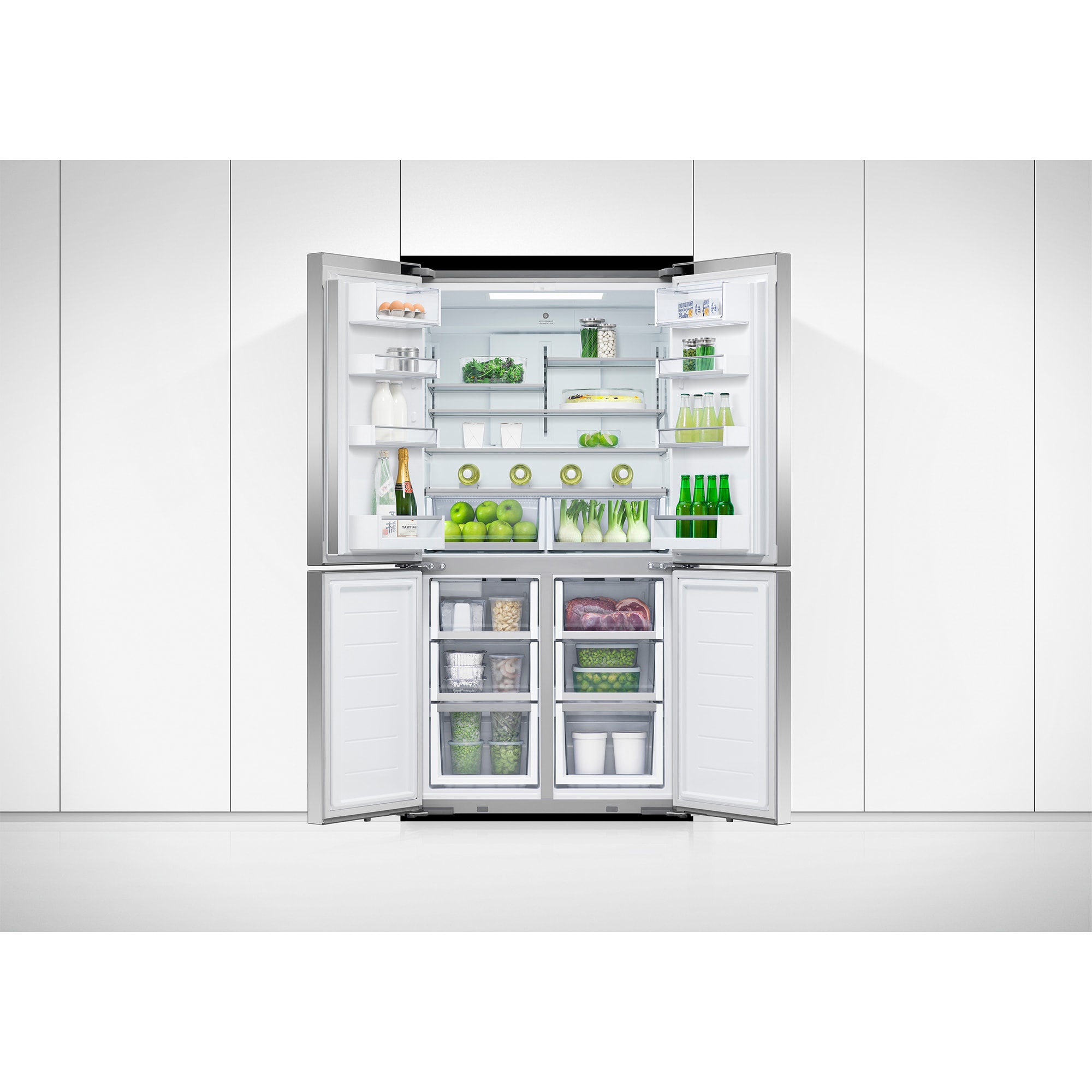 Fisher & Paykel Series 7 36 in. 19 cu. ft. Smart Counter Depth 4-Door French Door Refrigerator with Water Dispenser - Stainless Steel, , hires
