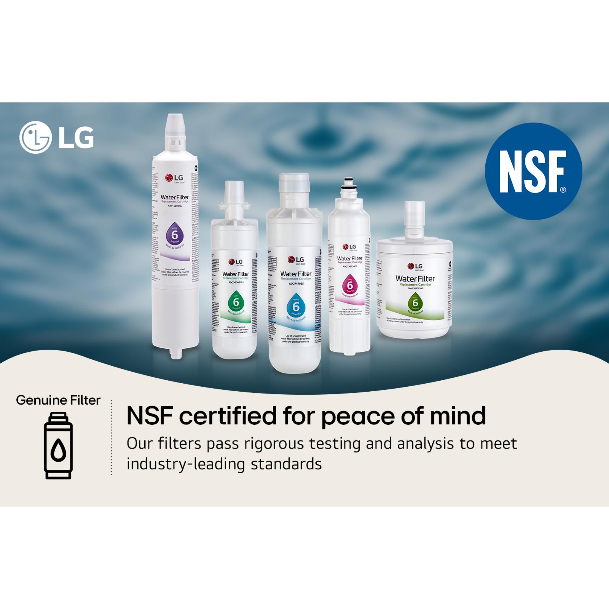 LG 6 Month / 200 Gallon Capacity Replacement Refrigerator Water Filter, , hires