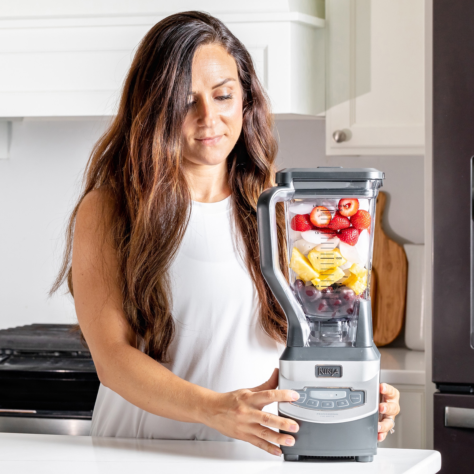 Ninja Pro 72 Oz. 3-Speed Countertop Blender with Plastic Jar & Nutri Ninja Cups - Gray, , hires