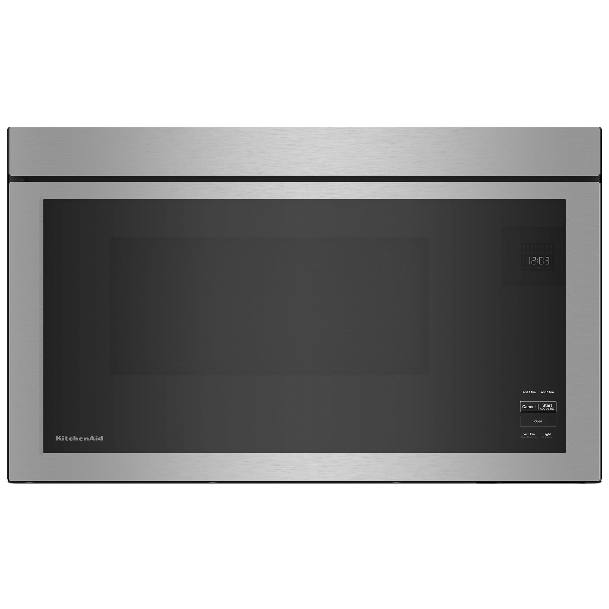 KitchenAid 30 in. 1.1 cu. ft. 1000W Over-the-Range Microwave with 400 CFM & Sensor Cooking - Stainless Steel with PrintShield Finish, Stainless Steel with PrintShield Finish, hires