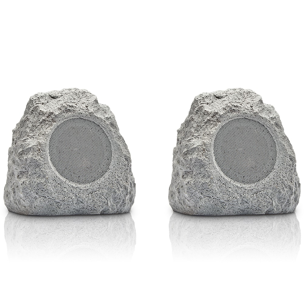 ION Glow Stone Rechargeable Wireless Outdoor LED Rock Speakers - Pair, , hires