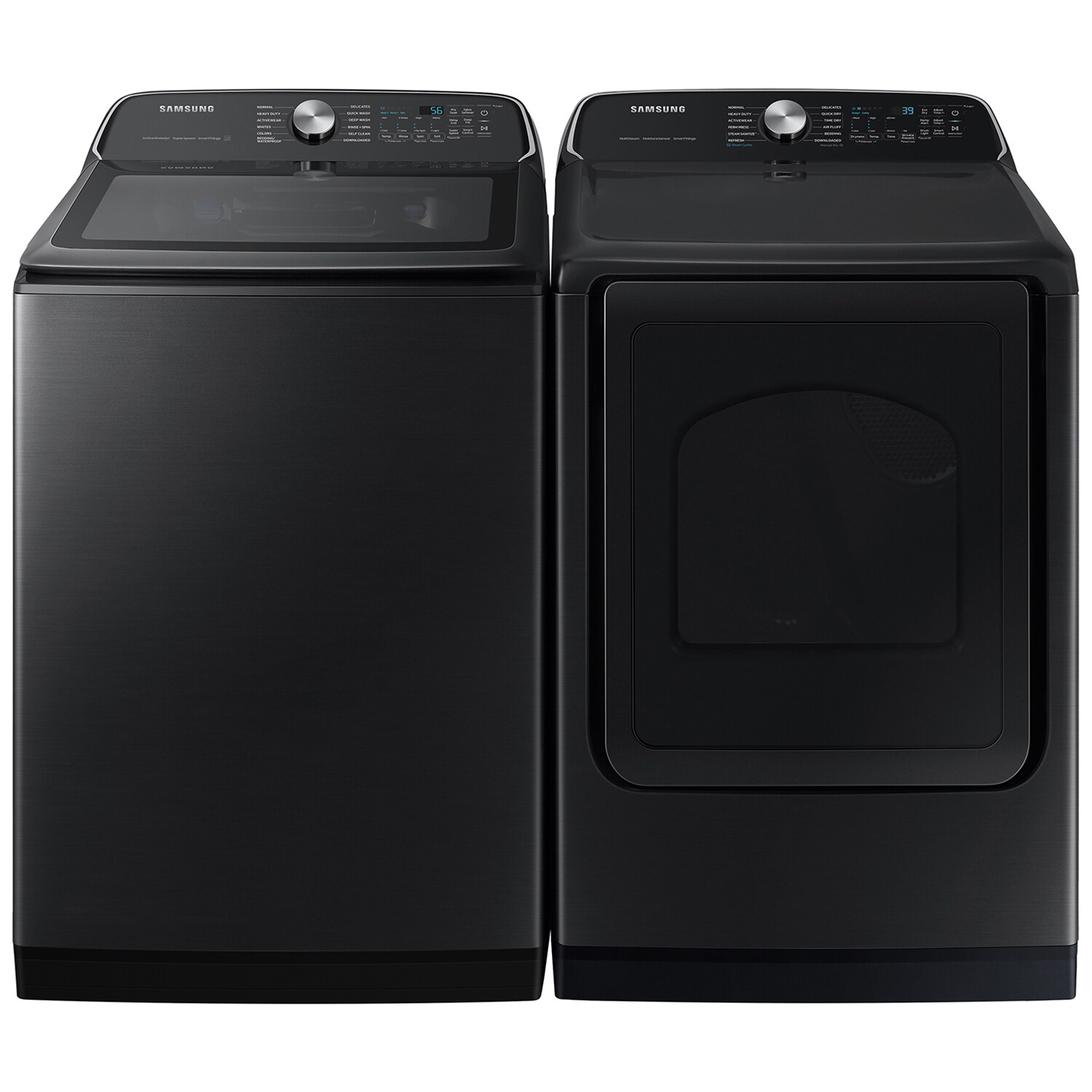 Samsung 27 in. 7.4 cu. ft. Smart Electric Dryer with Sensor Dry, Sanitize & Steam Cycle - Brushed Black, Brushed Black, hires