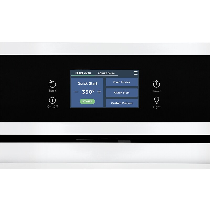 Frigidaire 27 in. 7.6 cu. ft. Top Control Electric Double Wall Oven with Standard Convection - White, White, hires