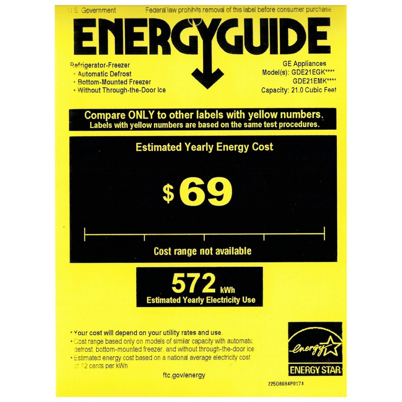 GE 30 in. 21 cu. ft. Bottom Freezer Refrigerator with Ice Maker - Fingerprint Resistant Slate, Slate, hires