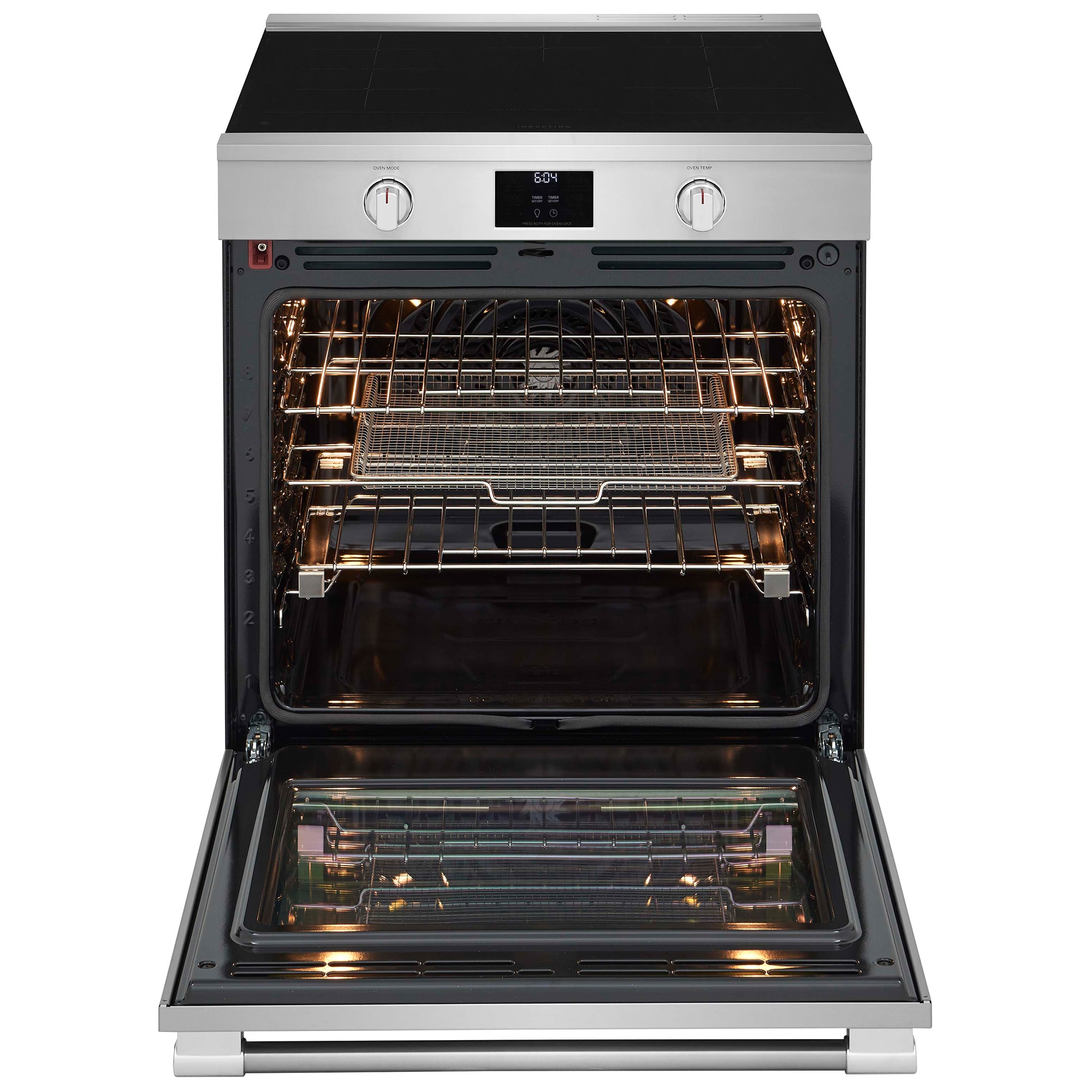 Frigidaire Professional 30 in. 6.2 cu. ft. Air Fry True European Convection Steam Electric Range with 5 Induction Burners - Stainless Steel, , hires