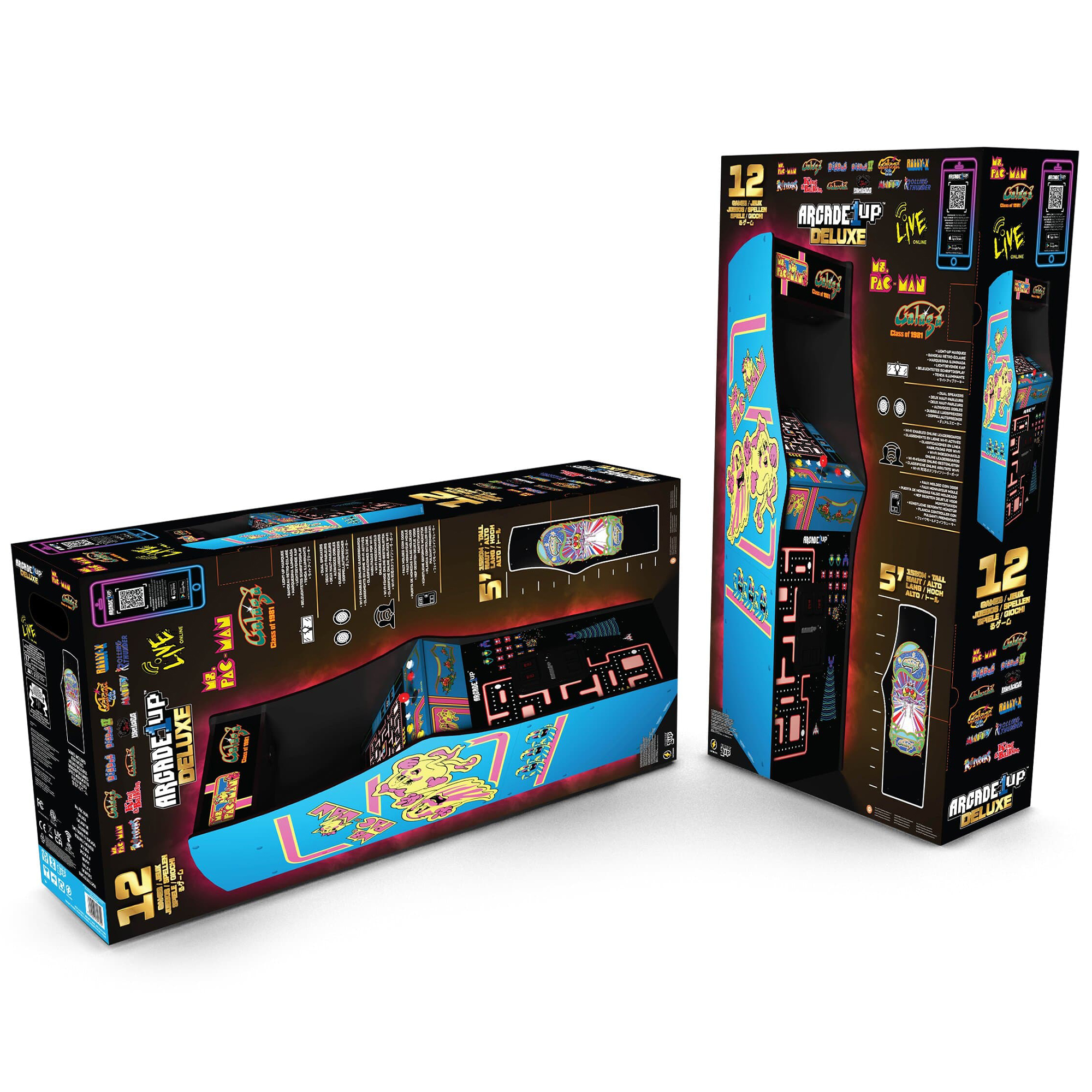 Arcade1Up Ms. PAC-MAN & GALAGA Class of 81 Deluxe Arcade Game | P.C ...