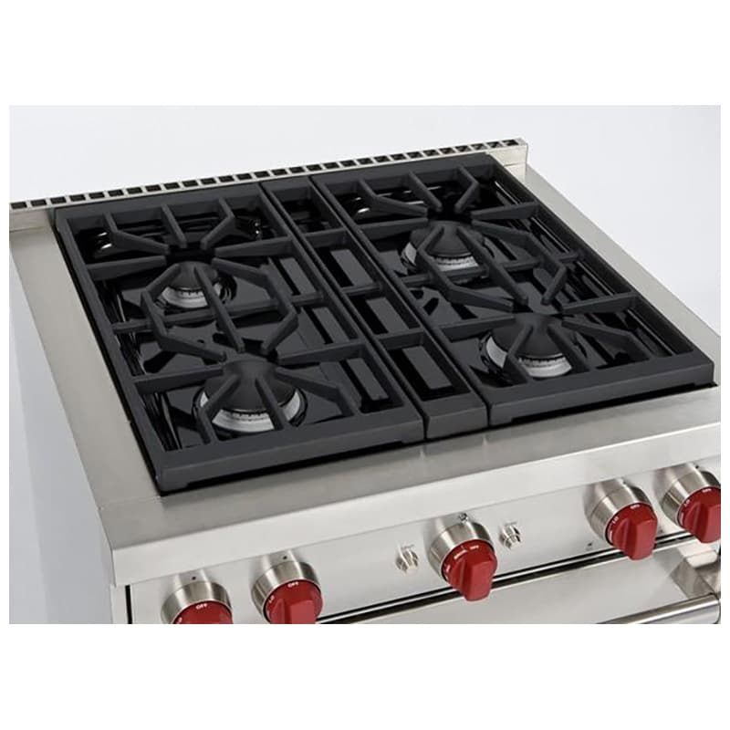 Wolf 30 in. 4.4 cu. ft. Standard Convection Gas Range with 4 Sealed Burners - Stainless Steel, , hires