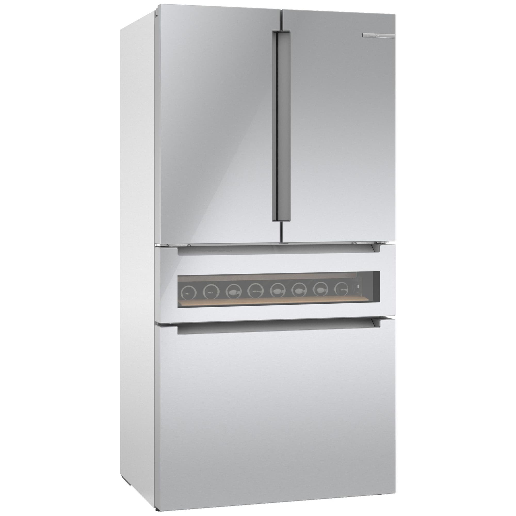 Bosch 800 Series 36 in. 20.5 cu. ft. Smart Counter Depth 4-Door French Door Refrigerator with Internal Water Dispenser - Stainless Steel, , hires